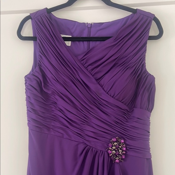 Patra Purple Ruched Maxi Dress for Weddings - Picture 3 of 8